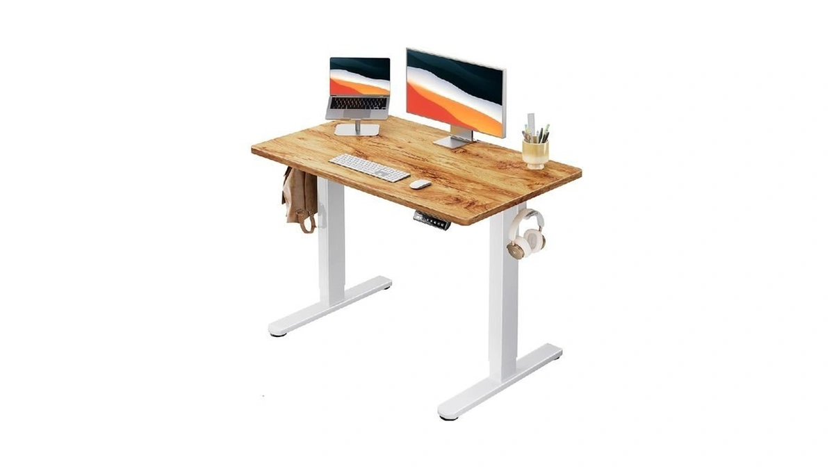 Huanuo Electric Standing Desk, Whole Piece Desktop, Adjustable Height Computer
