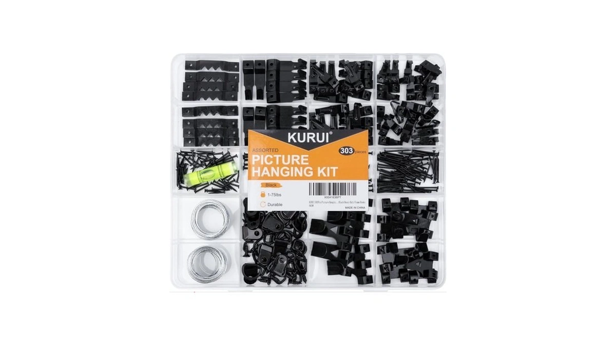 Kurui 303pcs Picture Hangers For Wall Art Decor Tapestry, Picture