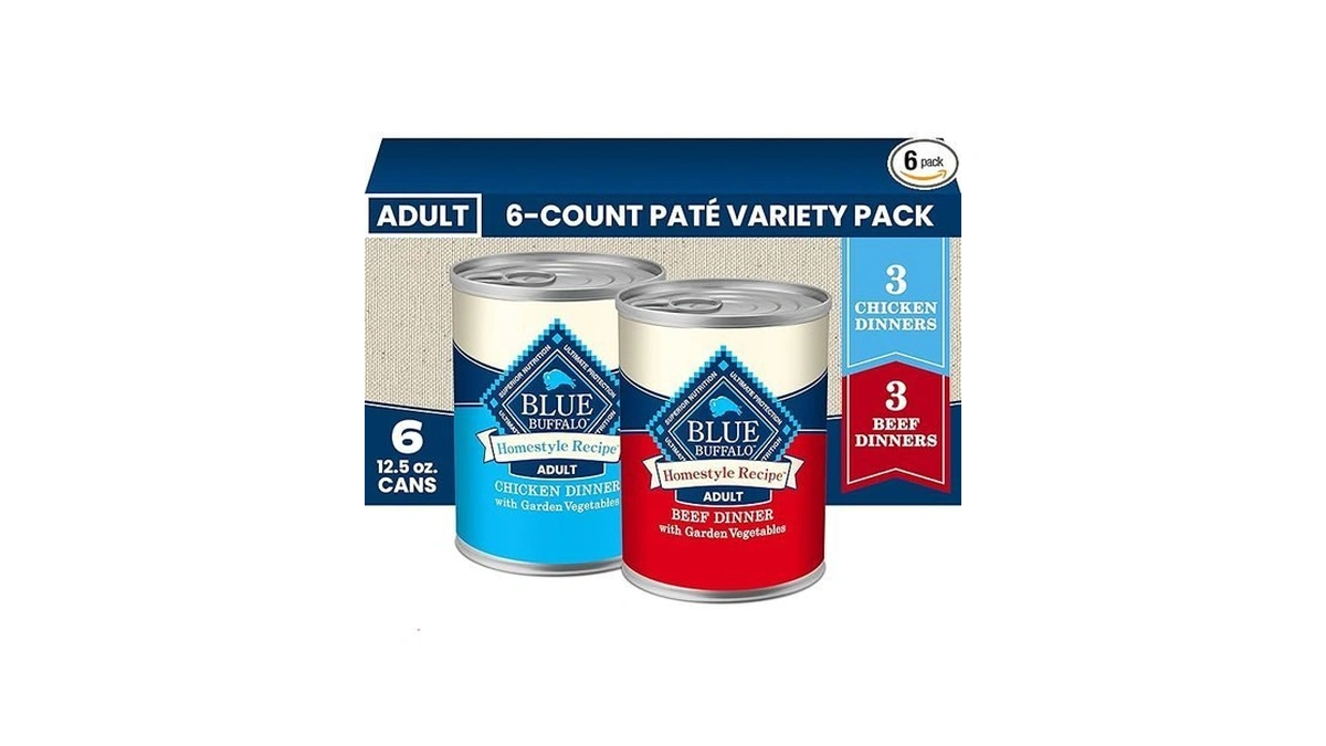 Blue Buffalo Homestyle Recipe Wet Dog Food Paté Variety Pack,