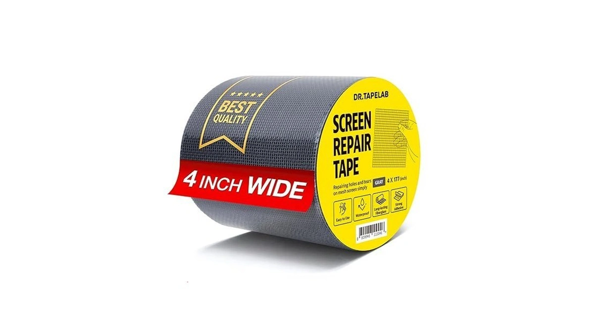 Dr.tapelab, Grey Window Screen Repair Tape, 4 In X 15
