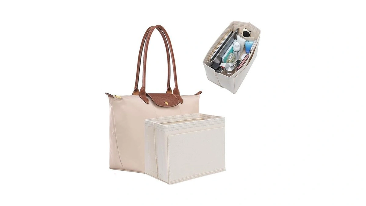 Kesoil Purse Organizer Insert For Longchamp Le Pliage Large, Zipper