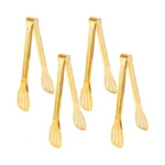 4 Pack Gold Serving Tongs,metal Serving Tongs,for Buffet,party,9 Inch,gold Utensills,(tongs