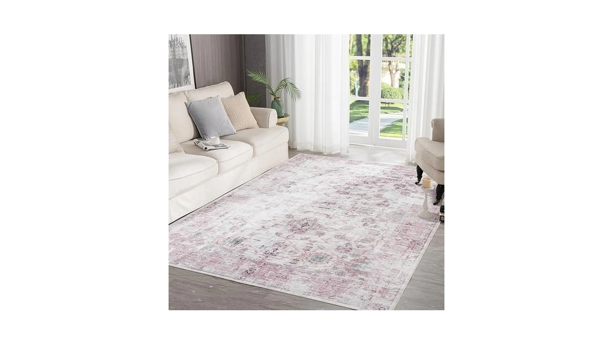 Syalife 9x12 Washable Area Rug, Ultra Soft Non-slip, Low Pile,