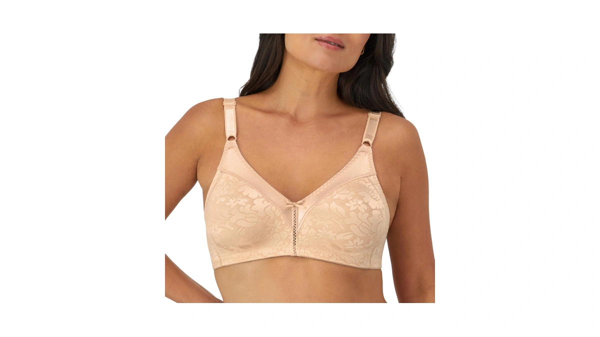 Bali Women's Double Support Spa Closure Wire-free Bra, Soft Taupe,