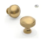 Talentedeco 10 Pack Champagne Bronze Knurled Kitchen Cabinet Knobs 1-1/5
