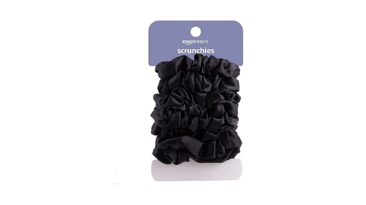 Amazon Basics Satin Scrunchies – No Crease, No Damage Hair