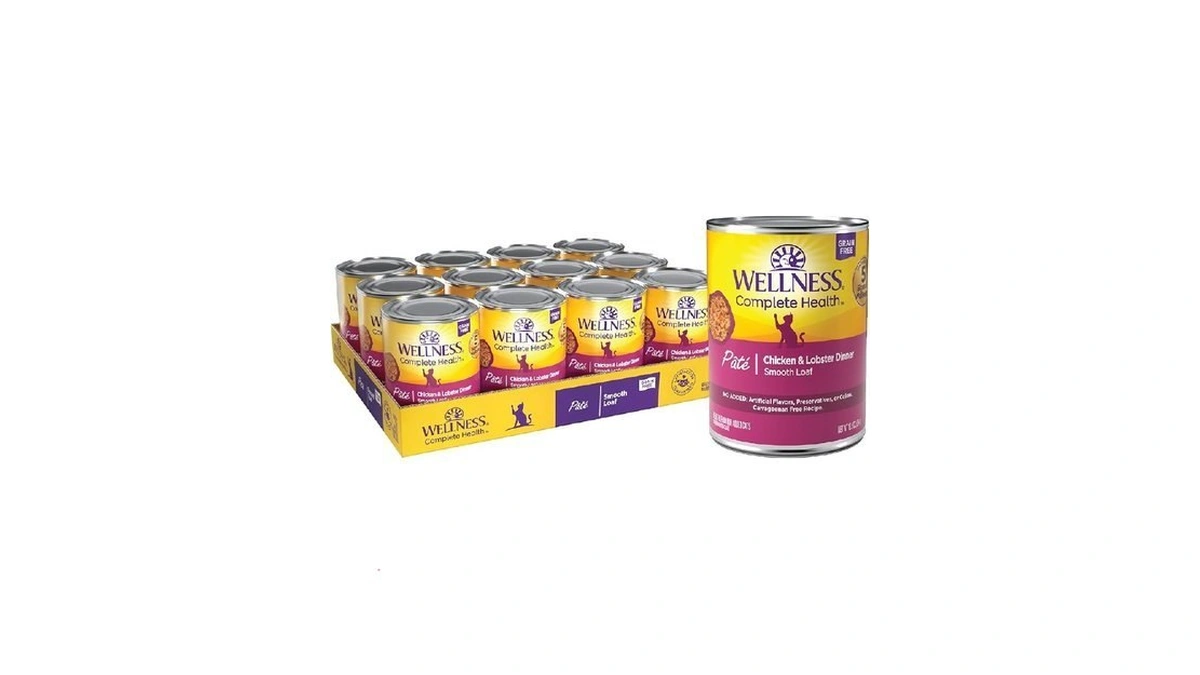 Wellness Complete Health Pate Adult Canned Wet Cat Food, Natural,