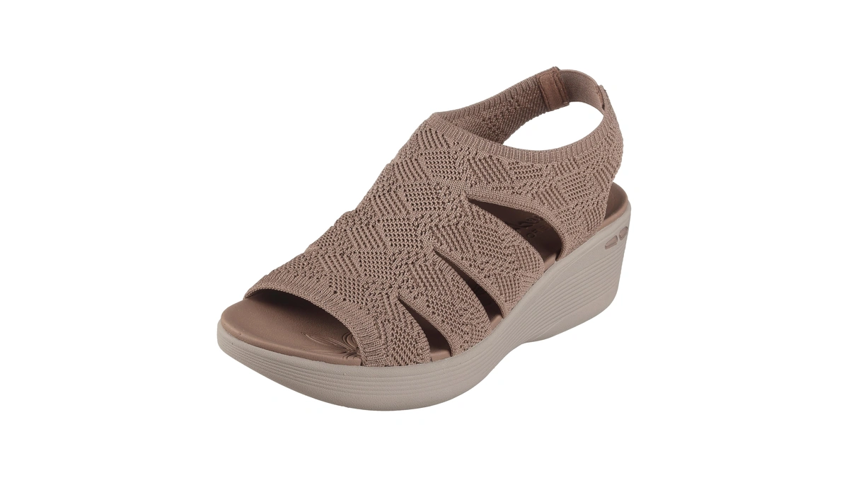 Skechers Women's Pier-lite - Memory Maker Wedge Sandal, Mocha 9