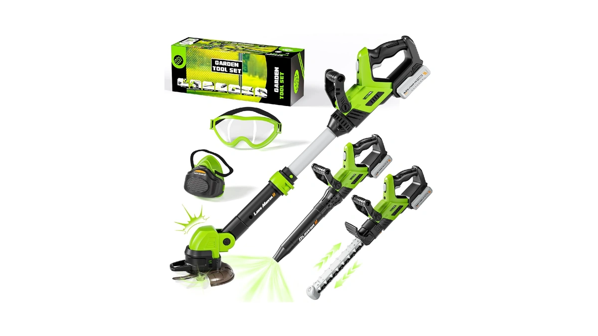Kids Tool Set, 3-in-1 Toddler Power Garden Tools With Sounds