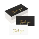 Gold Mini Thank You Cards Small Business 120 Pack, Gold