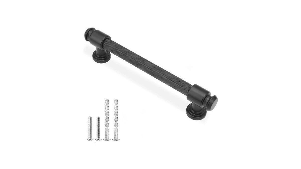 Povefonk 10 Pack 5 Inch(128mm) Matte Black Kitchen Cabinet Handles