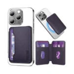 Miroddi For Magsafe Wallet, Ultra-thin Leather Magnetic Phone Wallet Compatible