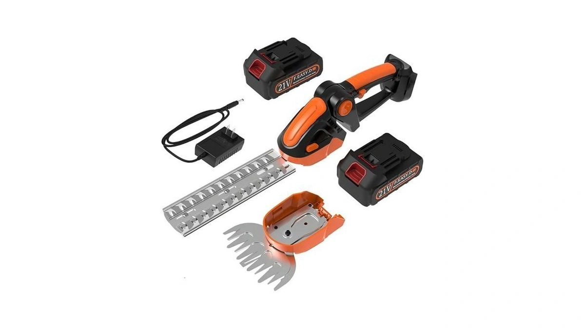 Padpure 2 In 1 Cordless Hedge Grass Trimmer, 55w Electric