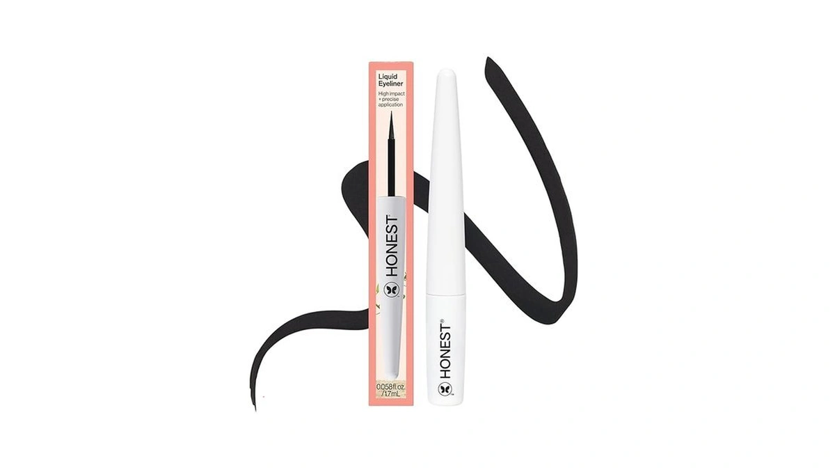 Honest Beauty Longlasting Liquid Eyeliner, Flake Proof, Precise Application, Hypoallergenic,