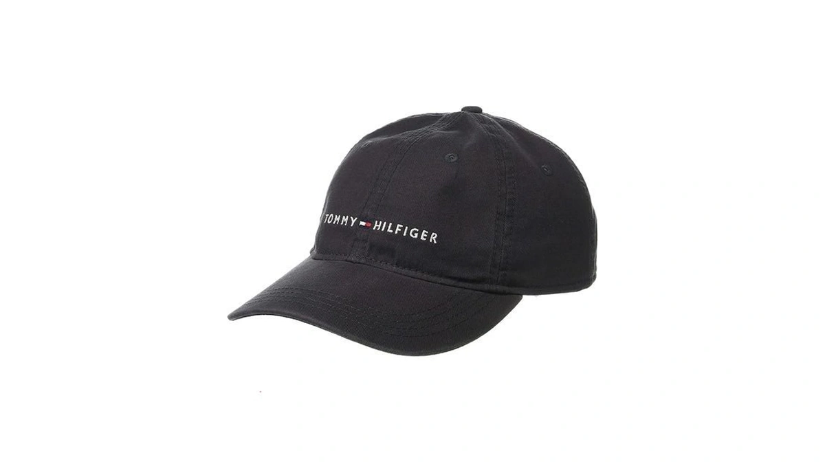 Tommy Hilfiger Men's Logo Dad Baseball Cap, Charcoal O/s