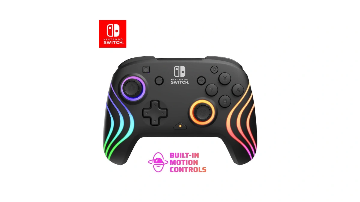 Pdp Gaming Afterglow Wave Wireless Nintendo Switch Pro Controller -