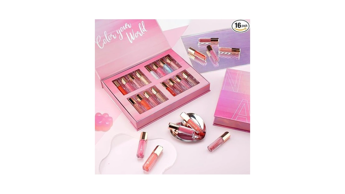 Color Nymph 16 Pcs Lip Glosses Collection, Shimmery Lip Glosses