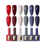 Gellaktik 6pcs 12ml Gel Nail Polish Set With Red White