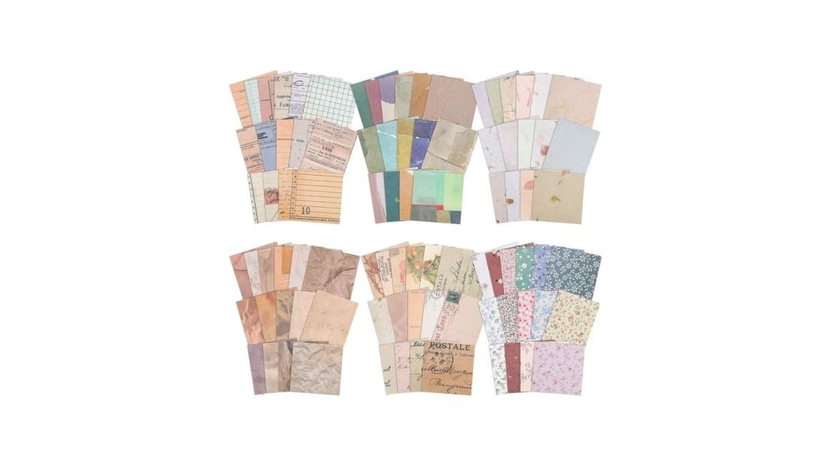 360 Pcs Vintage Scrapbook Paper, Journaling Supplies Kit, Delicate Decorative