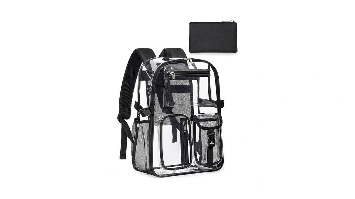 Flowston Heavy Duty Clear Backpack For School, Large Tpu Clear