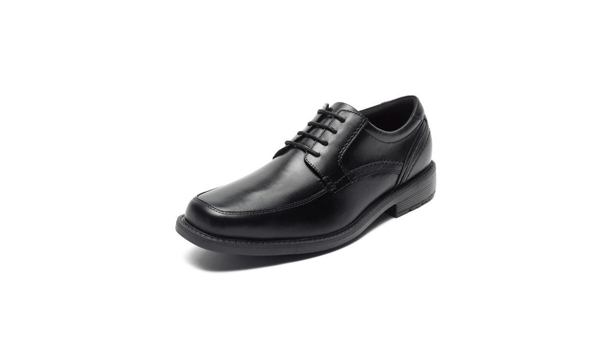 Rockport Men's Style Leader 2 Apron Toe Black Waxed Calf