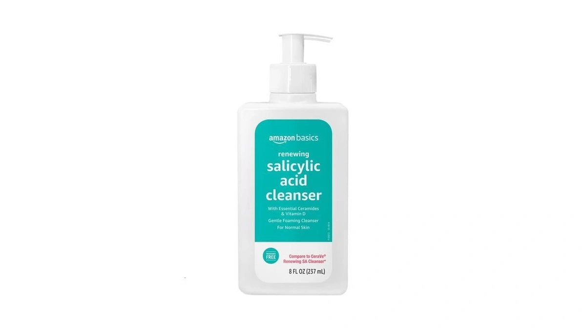 Amazon Basics Exfoliating Face Wash Cleanser, Renewing Salicylic Acid With