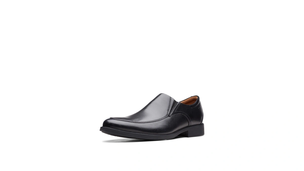 Clarks Men's Whiddon Step Loafer, Black Leather, 10 M Us