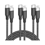 Swaggwood Usb C To Usb C Cable, 3-pack 10ft 60w