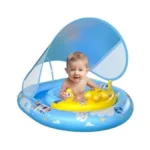 Wayeee Baby Pool Float With Upf50+ Canopy - Inflatable Swim
