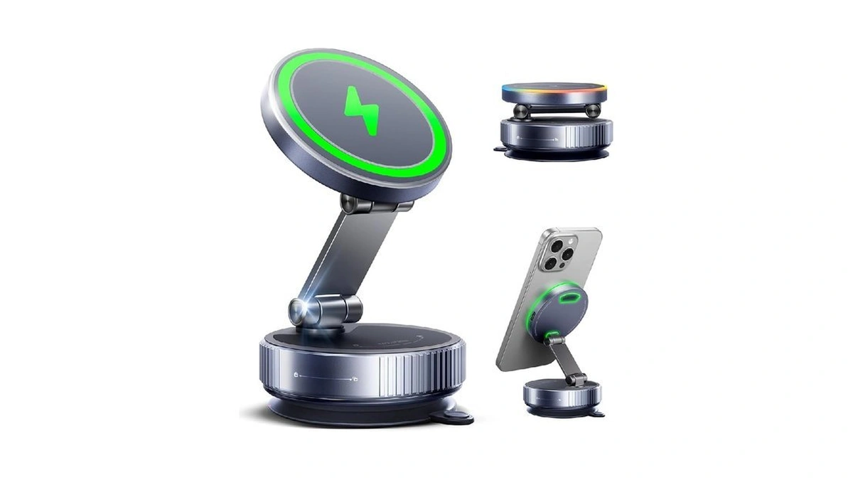 Magsafe Car Charger Mount, 15w Fast Wireless Charging Phone Holder,