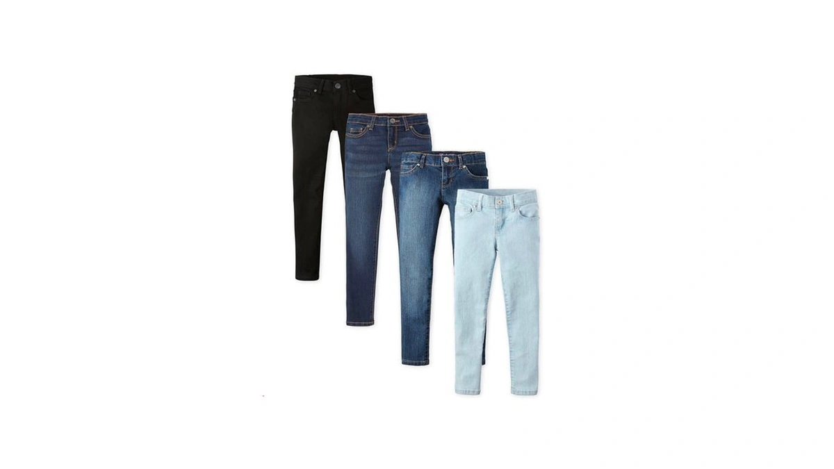 The Children's Place Girls Super Skinny Jeans,black Wash/dk Twlight/victory Blue