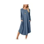 Lounge Dress For Women Long Sleeve Nightgown Midi Long Dress
