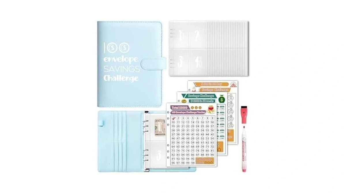 100 Envelopes Money Saving Challenge, A5 Savings Challenges Book Budget