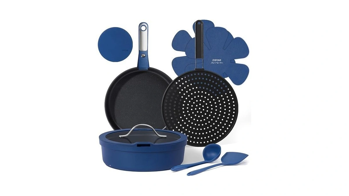 Carote 10-piece Pots And Pans Set, Nonstick Cookware Set Detachable