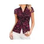 Grace Karin Women Mesh Boho Tops Dressy Casual Floral Short