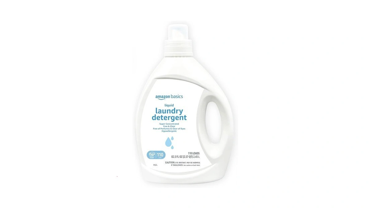 Amazon Basics Concentrated Liquid Laundry Detergent, Hypoallergenic, Free Of Perfumes
