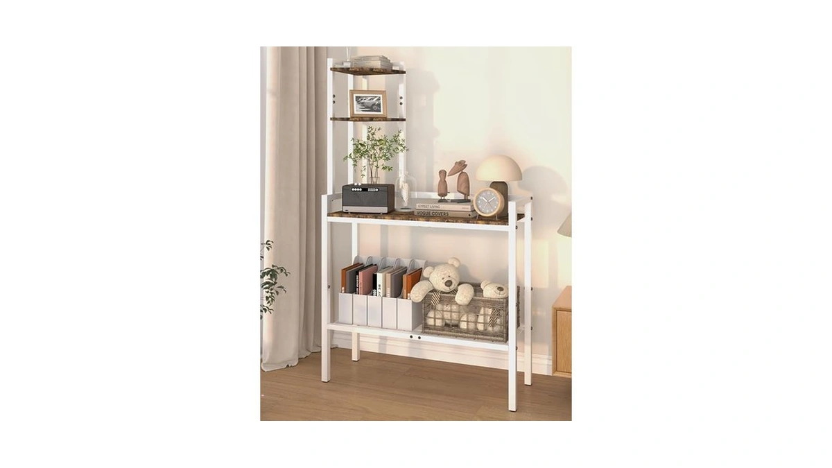 Ansionsol 4 Tier Corner Shelf Stand, 56" Corner Storage Organize