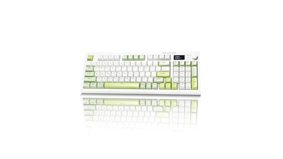 Bangsanth Wireless Keyboard, Quiet Keyboard For Work, Tri-mode Bt5.0/2.4ghz/usb-c, Creamy