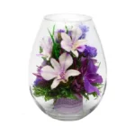 Fiora Flower Elegant Orchid Arrangement In Glass Vase | Preserved