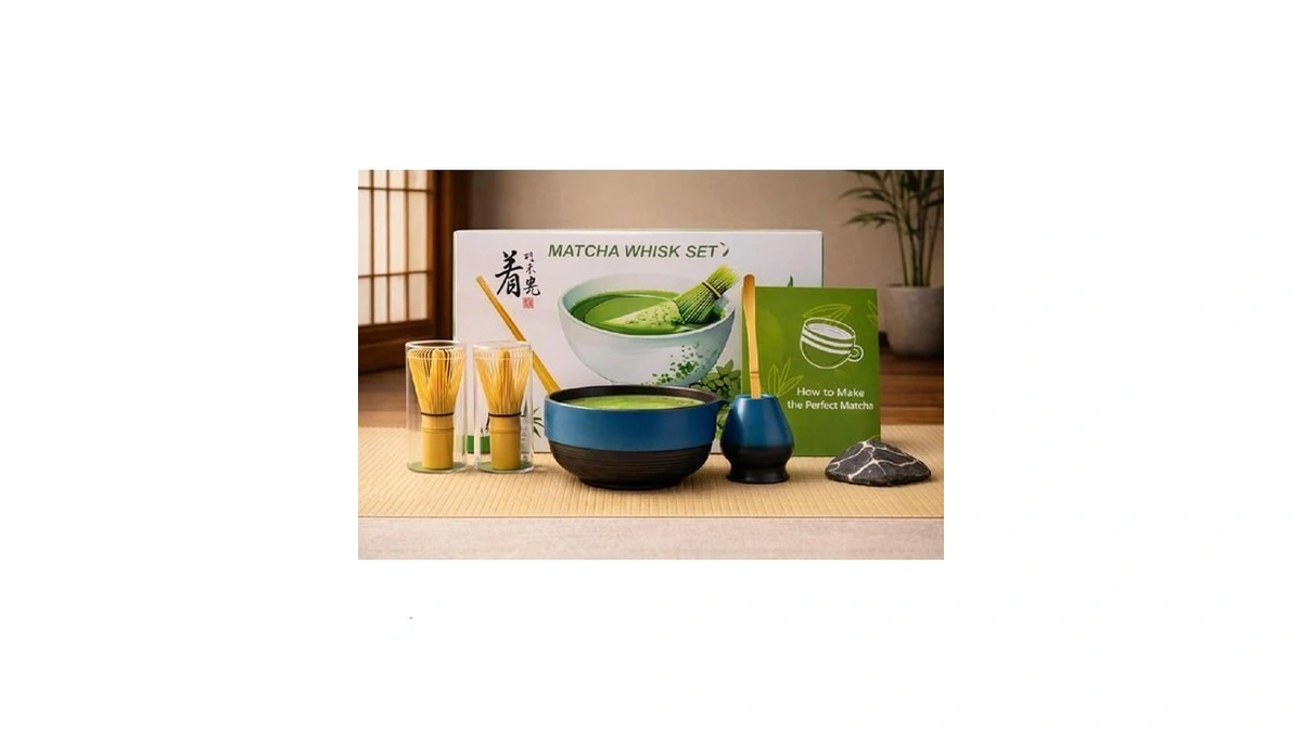 Matcha Whisk Set With Bowl – Handmade Ceramic Matcha Set,