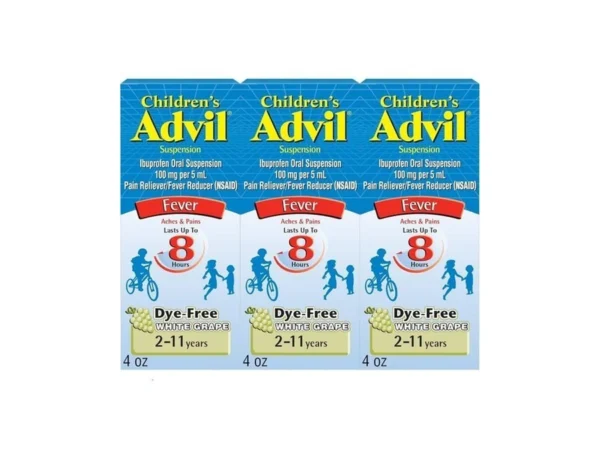 Advil Children's Pain Reliever And Fever Reducer, Dye Free Children's