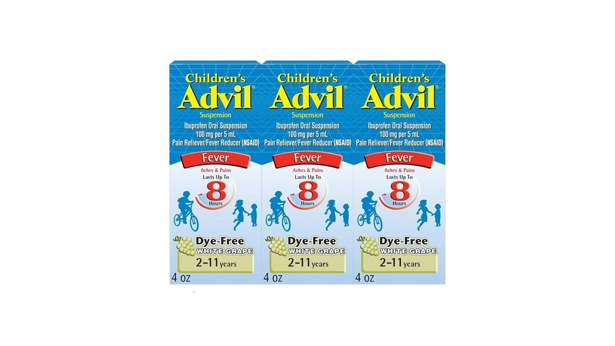 Advil Children's Pain Reliever And Fever Reducer, Dye Free Children's