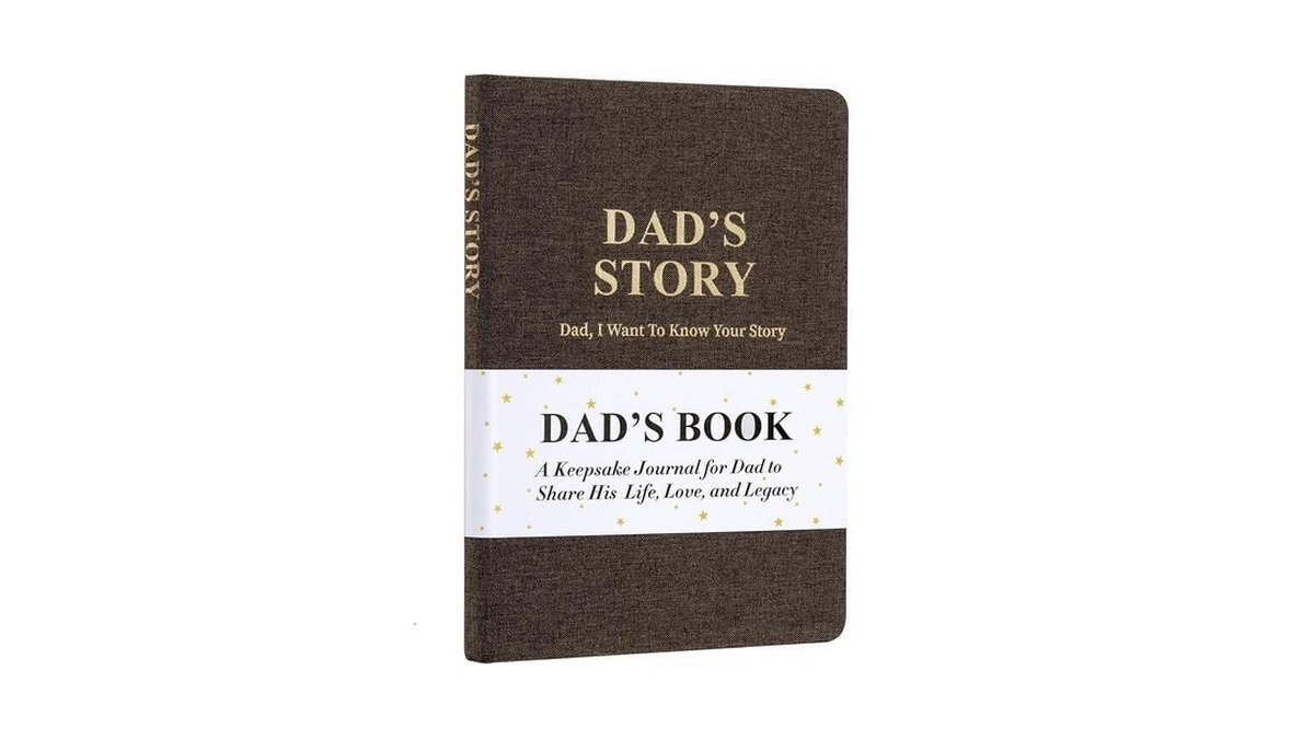 Rmeosye Dad Book To Fill Out, Dad's Story Journal, Keepsake