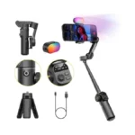 Aochuan Gimbal Stabilizer For Iphone, Phone Gimbal W/rgb Magnetic Fill