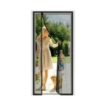 Magnetic Closure Screen Door, Reversible Mesh Door Screen Fits 36"