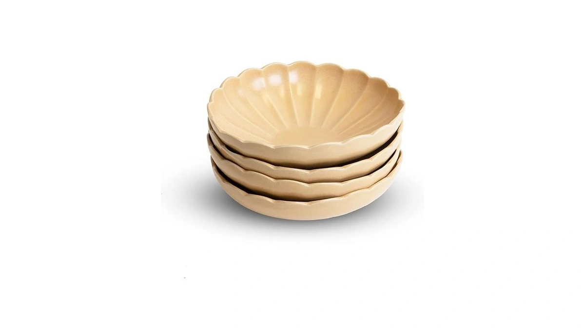 Lemieux Et Cie Dhalia 4-piece Pasta Bowl Set Stoneware, Bowls,