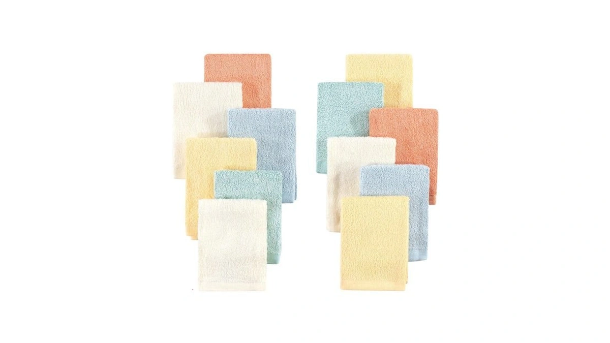 Hudson Baby Unisex Baby Rayon From Bamboo Woven Washcloths 12pk,