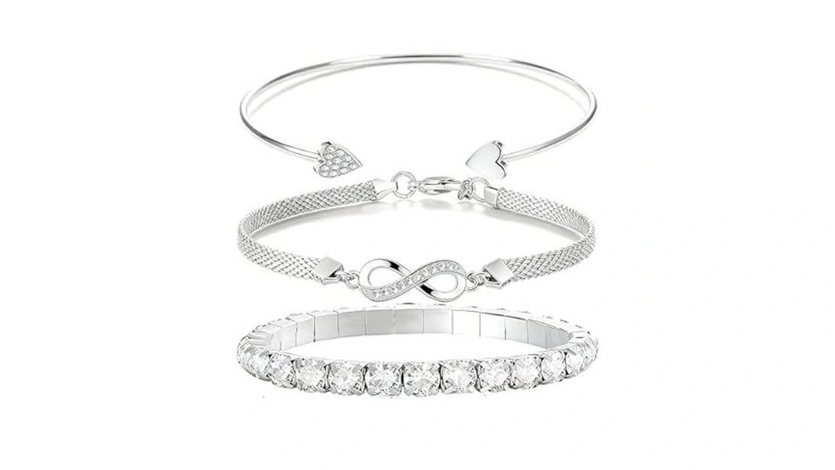 Alegend Bracelet Set 14k Silver Plated Multiple Classic Chain Types