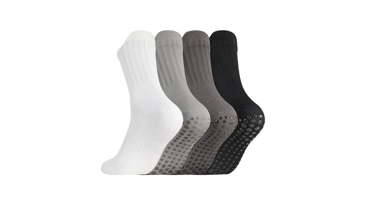 Scenicamp 4 Pairs Mens Grip Socks Non Slip Size 6-9,