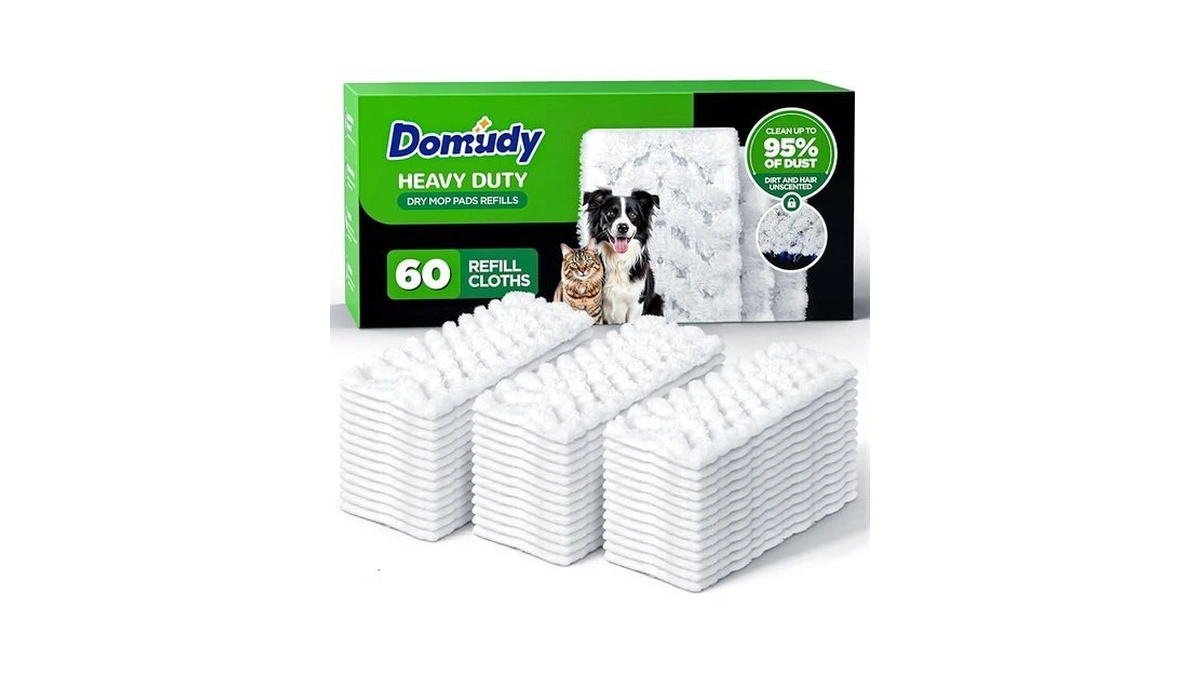60 Count Heavy Duty Dry Sweeping Cloths Refills For Swiffer
